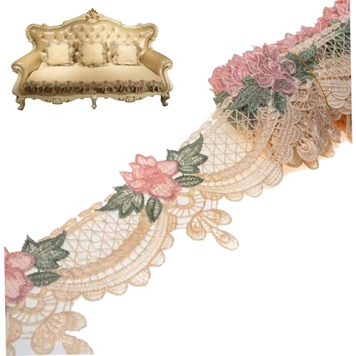 Blumenband 15 Yard x 3, 5 cm elegant gestickte Spitzenausstattungs von XVHOAB