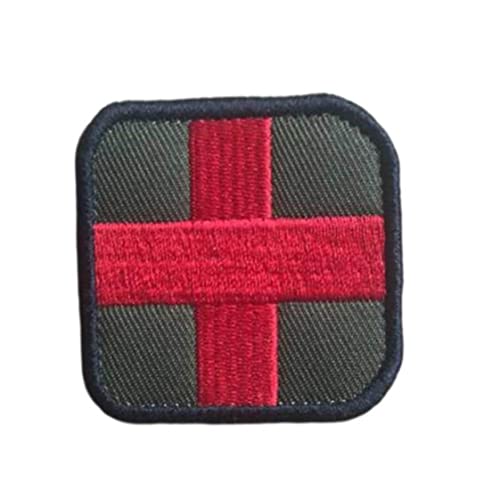 Erste -Hilfe -Patch 3D -Stoffaufkleber Roter Kreuz bestickter Befestigungsmittel Hakenschleife Moral Abzeichen Erste Hilfe Patch von XVHOAB
