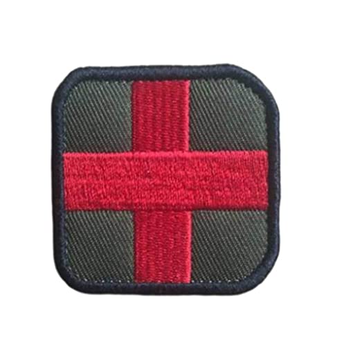 Erste -Hilfe -Patch 3D -Stoffaufkleber rotes Kreuz bestickter Befestigungsmittel Hakenschleife Moral Abzeichen von XVHOAB
