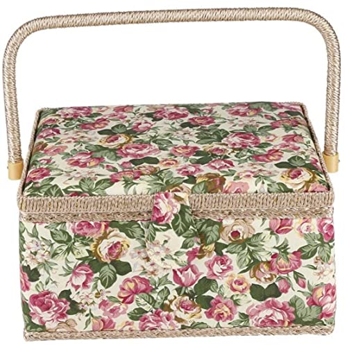 Extra großer Nähkorb, Vintage -Nähkorb, Kit Organizer für Nadeln, Gewinde, Maßband, Fingerhut und andere Lagerung der Versorgung Extra großer Nähkorb, Vintage -Nähkorb, Kit Organizer für Nadeln, Gewinde, Maßband, Fingerhut und andere Lagerung der Versorgung von XVHOAB