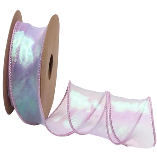 Sheer Ribbon 1 Roll 10YD Lang 1, 6 Zoll Breites Mesh Ribbon Elegantes lila, diy-freundliche Dekoration für Blumenstrauß, Geschenkverpackung, Handwerksstrahl von XVHOAB
