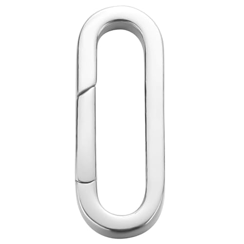 Silberfeder -Gate -Ringe, ovale Metall -Schnapp -Clip -Haken Federschlüsselringschnalle, Schnappschaltauslöserschlüsselschnalle von XVHOAB