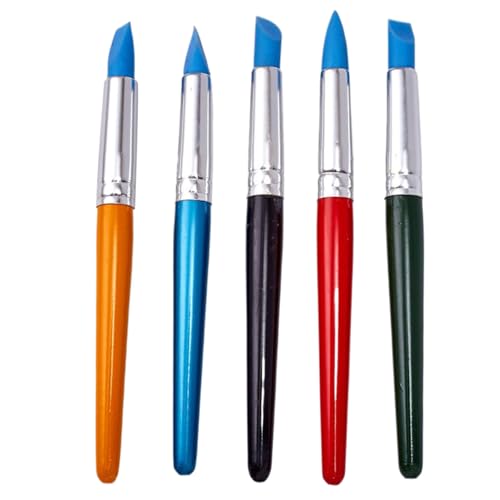 Silikonpackung Pinsel, 5pcs 7, 2 Zoll Gummistinsel Pinsel mit unterschiedlichem Formkopf, Tonbildwerkzeuge, wiederverwendbare Skulptionswerkzeuge für Ölmalerei, Skulptur, Modellierung, Tonskulptur Sil Silikonpackung Pinsel, 5pcs 7, 2 Zoll Gummistinsel Pinsel mit unterschiedlichem Formkopf, Tonbildwerkzeuge, wiederverwendbare Skulptionswerkzeuge für Ölmalerei, Skulptur, Modellierung, Tonskulptur Sil von XVHOAB