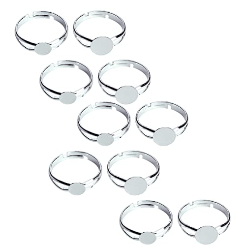 Tablettfinger Ringe leere Metall leere Ringe Basisfunde DIY Supplies Pad Schmuck machen einstellbare Ringzubehör 8mm 10pcs Fingerblanks Tablettfinger Ringe leere Metall leere Ringe Basisfunde DIY Supplies Pad Schmuck machen einstellbare Ringzubehör 8mm 10pcs Fingerblanks von XVHOAB