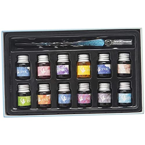 XVHOAB Glass Pen Set - Crystal Starry Sky Glass Ink Stift zum Schreiben von Brunnen Set Geschenk 1 XVHOAB Glass Pen Set - Crystal Starry Sky Glass Ink Stift zum Schreiben von Brunnen Set Geschenk 1 von XVHOAB