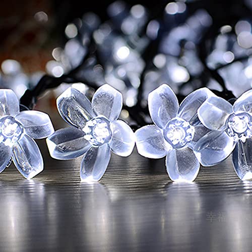 XVZ Solar Lichterkette Außen, 7m/23ft 50LED Solar Lichterkette Kirschblüten 8 Modi IP65 Wasserdicht Solarlichterkette für Garten, Patio, Hof, Pavillon, Weihnachtsbaum, Party Deko- Kaltes Weiß XVZ Solar Lichterkette Außen, 7m/23ft 50LED Solar Lichterkette Kirschblüten 8 Modi IP65 Wasserdicht Solarlichterkette für Garten, Patio, Hof, Pavillon, Weihnachtsbaum, Party Deko- Kaltes Weiß von XVZ