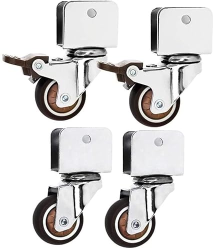 XWJOYW Schwenkrad, Universalrad, Lenkrollen, 1,5 Zoll Durchmesser, U-Klemme, Möbelrollen, Lenkrolle, Oben 2 x Schwenkrolle + 2 x Bremsrollen XWJOYW Schwenkrad, Universalrad, Lenkrollen, 1,5 Zoll Durchmesser, U-Klemme, Möbelrollen, Lenkrolle, Oben 2 x Schwenkrolle + 2 x Bremsrollen von XWJOYW