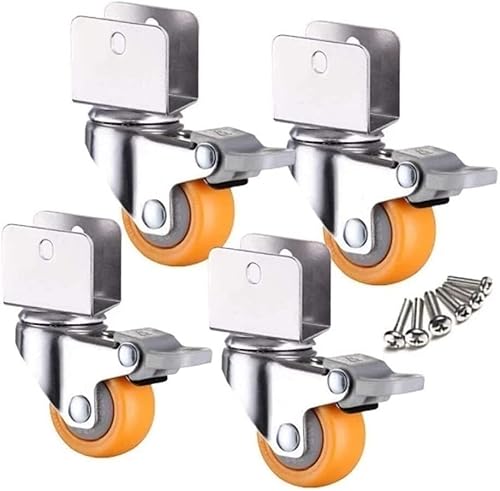 XWJOYW Schwenkrad, Universalrad, Lenkrollen, 4 Stück Schwenkrollen 1,5 Zoll Rad U-Klemme Oben drehbare Universal-Lenkbremsrolle, Tragkraft 60 kg, mit Schrauben XWJOYW Schwenkrad, Universalrad, Lenkrollen, 4 Stück Schwenkrollen 1,5 Zoll Rad U-Klemme Oben drehbare Universal-Lenkbremsrolle, Tragkraft 60 kg, mit Schrauben von XWJOYW