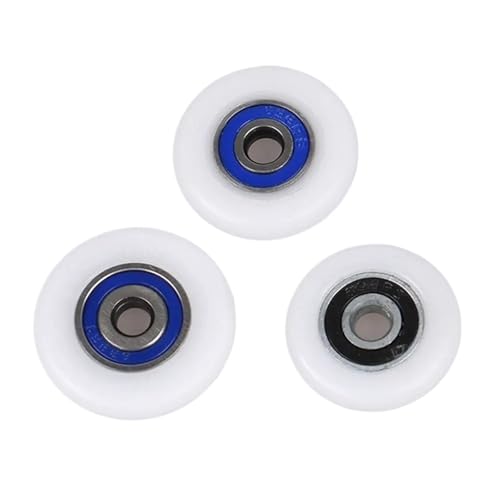 Riemenscheibe für Duschtüren, Nylon, 1/4 Stück, 19/23/25/27/29 mm, mit Schraube, leise, langlebige Rollen, Möbelbeschläge (1 Stück, 23 mm) von XWMSCLAK