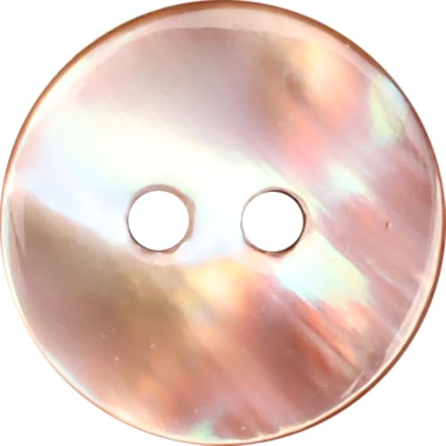 XWNXQ 20 Stück 10–20 mm Perlmuttknöpfe, 2 Löcher, rund, unregelmäßige Textur, natürliche rosa Muschelknöpfe für Hemd, Kleid, Strickjacke, Basteln, Nähzubehör von XWNXQ