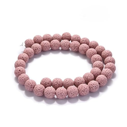 XWNXQ 6–16 mm natürliche Lavaperlen, Bunte runde lose Perlen aus Vulkangestein mit Löchern für die Herstellung von Armbändern und Halsketten zum Selbermachen von Schmuck XWNXQ 6–16 mm natürliche Lavaperlen, Bunte runde lose Perlen aus Vulkangestein mit Löchern für die Herstellung von Armbändern und Halsketten zum Selbermachen von Schmuck von XWNXQ