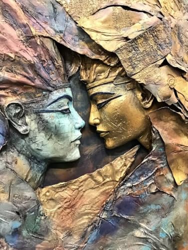 Ägypten Diamond Painting Pharao Diamond Painting Erwachsene Kinder DIY 5D Vollbohrer Kristall Stickerei Kreuzstich Diamanten Malerei Bilder Bastelset, Zimmer Deko Wohnzimmer Geschenke 30x40cm 5y-170 von XXDBBDOU