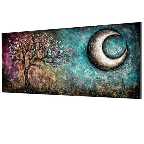 Baum Malen Nach Zahlen Erwachsene Groß XXL 60x120cm, Malen Nach Zahlen Mond DIY Farbe Acrylfarbe ölgemälde Set mit Pinseln für Zimmer Deko Wand Aesthetic, Geschenke für Frauen, Rahmenlos Model-1523 Baum Malen Nach Zahlen Erwachsene Groß XXL 60x120cm, Malen Nach Zahlen Mond DIY Farbe Acrylfarbe ölgemälde Set mit Pinseln für Zimmer Deko Wand Aesthetic, Geschenke für Frauen, Rahmenlos Model-1523 von XXDBBDOU