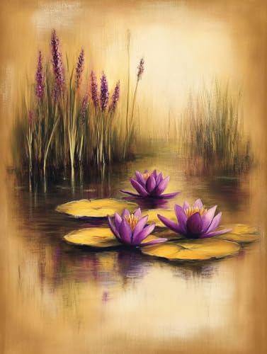 Blume Diamond Painting Landschaft Diamond Painting Erwachsene Kinder DIY 5D Vollbohrer Kristall Stickerei Kreuzstich Bilder Bastelset Diamanten Malerei Anfänger, Zimmer Deko Wohnzimmer 40x55cm 5r-27S von XXDBBDOU