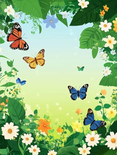 Blume Diamond Painting Schmetterling Diamond Painting Erwachsene Kinder DIY Vollbohrer Kristall Stickerei Kreuzstich Bilder Bastelset Diamanten Malerei Anfänger, Zimmer Deko Wohnzimmer 80x110cm 5t-12 von XXDBBDOU