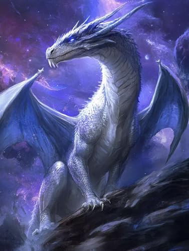 Drachen Diamond Painting Tier Diamond Painting Erwachsene Kinder DIY 5D Vollbohrer Kristall Stickerei Kreuzstich Diamanten Malerei Bilder Bastelset, Zimmer Deko Wohnzimmer Geschenke 50x70cm 5t-157 von XXDBBDOU