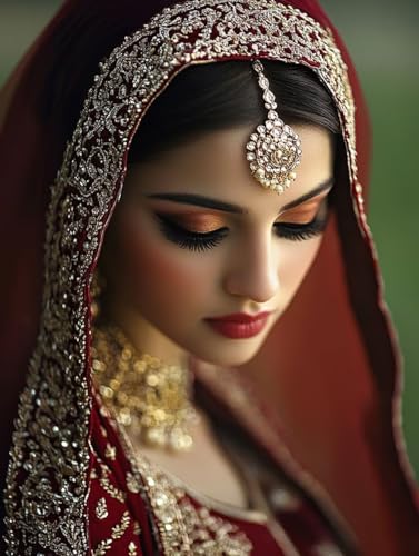 Frauen Diamond Painting Arabisch Diamond Painting Erwachsene Kinder DIY 5D Vollbohrer Kristall Stickerei Kreuzstich Diamanten Malerei Bilder Bastelset, Zimmer Deko Wohnzimmer Geschenke 35x50cm 5e-4Y von XXDBBDOU