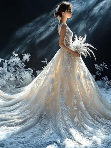 Frauen Diamond Painting Hochzeitskleid Diamond Painting Erwachsene Kinder DIY Vollbohrer Kristall Stickerei Kreuzstich Bilder Bastelset Diamanten Malerei Anfänger, Zimmer Deko Wohnzimmer 60x80cm 5o-4L Frauen Diamond Painting Hochzeitskleid Diamond Painting Erwachsene Kinder DIY Vollbohrer Kristall Stickerei Kreuzstich Bilder Bastelset Diamanten Malerei Anfänger, Zimmer Deko Wohnzimmer 60x80cm 5o-4L von XXDBBDOU