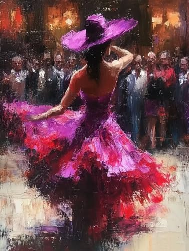 Frauen Diamond Painting Tanzen Diamond Painting Erwachsene Kinder DIY 5D Vollbohrer Kristall Stickerei Kreuzstich Diamanten Malerei Bilder Bastelset, Zimmer Deko Wohnzimmer Geschenke 80x110cm 5t-12N von XXDBBDOU