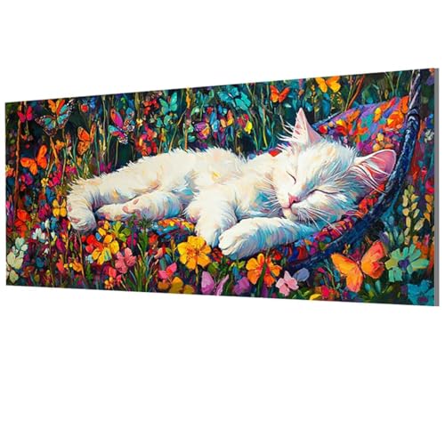 Katze Malen Nach Zahlen Erwachsene Groß XXL 60x120cm, Malen Nach Zahlen Blume DIY Farbe Acrylfarbe ölgemälde Set mit Pinseln für Zimmer Deko Wand Aesthetic, Geschenke für Frauen, Rahmenlos Model-1561 Katze Malen Nach Zahlen Erwachsene Groß XXL 60x120cm, Malen Nach Zahlen Blume DIY Farbe Acrylfarbe ölgemälde Set mit Pinseln für Zimmer Deko Wand Aesthetic, Geschenke für Frauen, Rahmenlos Model-1561 von XXDBBDOU