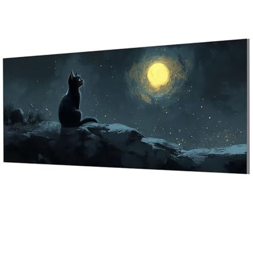 Katze Malen Nach Zahlen Erwachsene Groß XXL 60x120cm, Malen Nach Zahlen Mond DIY Farbe Acrylfarbe ölgemälde Set mit Pinseln für Zimmer Deko Wand Aesthetic, Geschenke für Frauen, Rahmenlos Model-1581 Katze Malen Nach Zahlen Erwachsene Groß XXL 60x120cm, Malen Nach Zahlen Mond DIY Farbe Acrylfarbe ölgemälde Set mit Pinseln für Zimmer Deko Wand Aesthetic, Geschenke für Frauen, Rahmenlos Model-1581 von XXDBBDOU