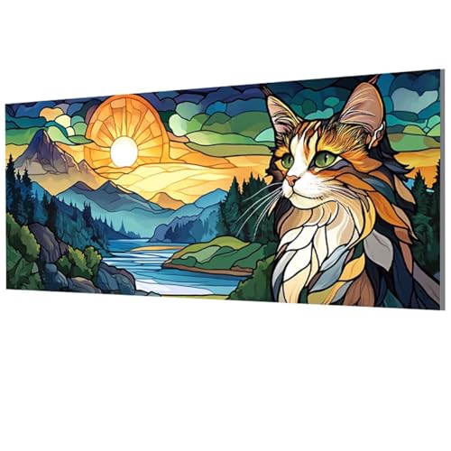 Katze Malen Nach Zahlen Erwachsene Groß XXL 90x180cm, Malen Nach Zahlen Sonnenuntergang DIY Farbe Acrylfarbe ölgemälde Set mit Pinseln für Zimmer Deko Wand Aesthetic, Geschenke für Frauen, Model-1442 Katze Malen Nach Zahlen Erwachsene Groß XXL 90x180cm, Malen Nach Zahlen Sonnenuntergang DIY Farbe Acrylfarbe ölgemälde Set mit Pinseln für Zimmer Deko Wand Aesthetic, Geschenke für Frauen, Model-1442 von XXDBBDOU