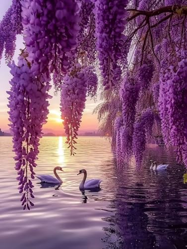 Landschaft Diamond Painting Erwachsene, 5D Diamond Painting Tier Diamanten Malerei Kinder Anfänger DIY Vollbohrer Mosaikherstellung Stickerei Kreuzstich Bilder, Home Wand Deko Geschenke 70x95cm y1-20K von XXDBBDOU