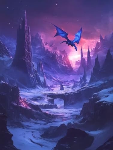 Landschaft Diamond Painting Winter Diamond Painting Erwachsene Kinder DIY 5D Vollbohrer Kristall Stickerei Kreuzstich Bilder Bastelset Diamanten Malerei Anfänger, Zimmer Deko Wohnzimmer 40x55cm 5u-24Z von XXDBBDOU