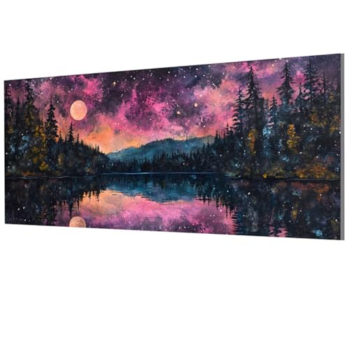 Malen Nach Zahlen Erwachsene Landschaft, See Malen Nach Zahlen Leinwand, DIY Bastelset Erwachsene Paint by Numbers mit Pinseln und Acrylpigment für Wand Deko, Geschenke für Frauen 20x40cm, Model-1448 Malen Nach Zahlen Erwachsene Landschaft, See Malen Nach Zahlen Leinwand, DIY Bastelset Erwachsene Paint by Numbers mit Pinseln und Acrylpigment für Wand Deko, Geschenke für Frauen 20x40cm, Model-1448 von XXDBBDOU