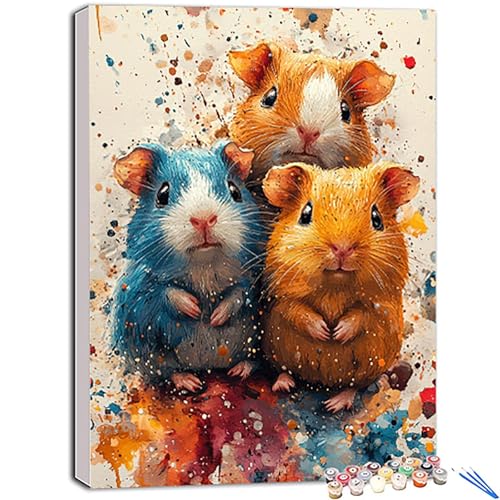 Malen Nach Zahlen Tier, Meerschweinchen Malen Nach Zahlen Erwachsene Groß XXL 40x55 cm, DIY Malen-Nach-Zahlen Farbe Acrylfarbe ölgemälde Set für Zimmer Deko Aesthetic, Geschenke, Ohne Rahmen X-863 Malen Nach Zahlen Tier, Meerschweinchen Malen Nach Zahlen Erwachsene Groß XXL 40x55 cm, DIY Malen-Nach-Zahlen Farbe Acrylfarbe ölgemälde Set für Zimmer Deko Aesthetic, Geschenke, Ohne Rahmen X-863 von XXDBBDOU