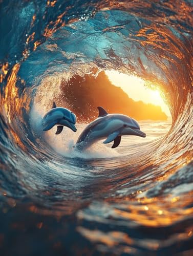 Meer Diamond Painting Erwachsene, 5D Diamond Painting Delphin Diamanten Malerei Kinder Anfänger DIY Vollbohrer Mosaikherstellung Stickerei Kreuzstich Bilder, Home Wand Deko Geschenke 100x135cm g1-71 Meer Diamond Painting Erwachsene, 5D Diamond Painting Delphin Diamanten Malerei Kinder Anfänger DIY Vollbohrer Mosaikherstellung Stickerei Kreuzstich Bilder, Home Wand Deko Geschenke 100x135cm g1-71 von XXDBBDOU