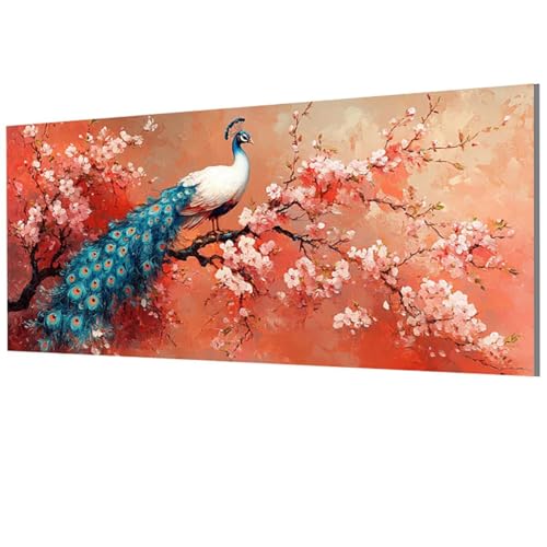 Pfau Malen Nach Zahlen Erwachsene Groß XXL 60x120cm, Malen Nach Zahlen KirschblüTen DIY Farbe Acrylfarbe ölgemälde Set mit Pinseln für Zimmer Deko Wand Aesthetic, Geschenke für Frauen, Model-1499 Pfau Malen Nach Zahlen Erwachsene Groß XXL 60x120cm, Malen Nach Zahlen KirschblüTen DIY Farbe Acrylfarbe ölgemälde Set mit Pinseln für Zimmer Deko Wand Aesthetic, Geschenke für Frauen, Model-1499 von XXDBBDOU