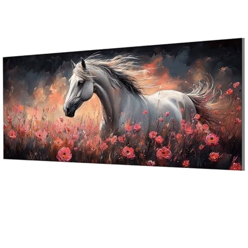 Pferd Malen Nach Zahlen Erwachsene Groß XXL 60x120cm, Malen Nach Zahlen Blume DIY Farbe Acrylfarbe ölgemälde Set mit Pinseln für Zimmer Deko Wand Aesthetic, Geschenke für Frauen, Rahmenlos Model-1573 Pferd Malen Nach Zahlen Erwachsene Groß XXL 60x120cm, Malen Nach Zahlen Blume DIY Farbe Acrylfarbe ölgemälde Set mit Pinseln für Zimmer Deko Wand Aesthetic, Geschenke für Frauen, Rahmenlos Model-1573 von XXDBBDOU