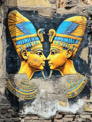 Pharao Diamond Painting Erwachsene, 5D Diamond Painting äGypten Diamanten Malerei Kinder Anfänger DIY Vollbohrer Mosaikherstellung Stickerei Kreuzstich Bilder, Home Wand Deko Geschenke 90x120cm r1-74 von XXDBBDOU