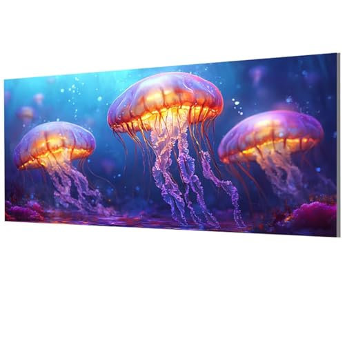 Qualle Malen Nach Zahlen Erwachsene Groß XXL 60x120cm, Malen Nach Zahlen Meereslebewesen DIY Farbe Acrylfarbe ölgemälde Set mit Pinseln für Zimmer Deko Wand Aesthetic, Geschenke für Frauen, Model-1570 Qualle Malen Nach Zahlen Erwachsene Groß XXL 60x120cm, Malen Nach Zahlen Meereslebewesen DIY Farbe Acrylfarbe ölgemälde Set mit Pinseln für Zimmer Deko Wand Aesthetic, Geschenke für Frauen, Model-1570 von XXDBBDOU