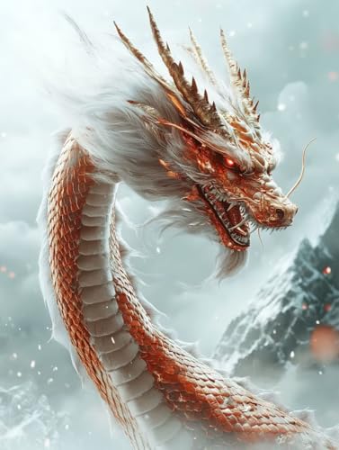 Tier Diamond Painting Erwachsene, 5D Diamond Painting Drachen Diamanten Malerei Kinder Anfänger DIY Vollbohrer Mosaikherstellung Stickerei Kreuzstich Bilder, Home Wand Deko Geschenke 40x55cm l1-26Z Tier Diamond Painting Erwachsene, 5D Diamond Painting Drachen Diamanten Malerei Kinder Anfänger DIY Vollbohrer Mosaikherstellung Stickerei Kreuzstich Bilder, Home Wand Deko Geschenke 40x55cm l1-26Z von XXDBBDOU