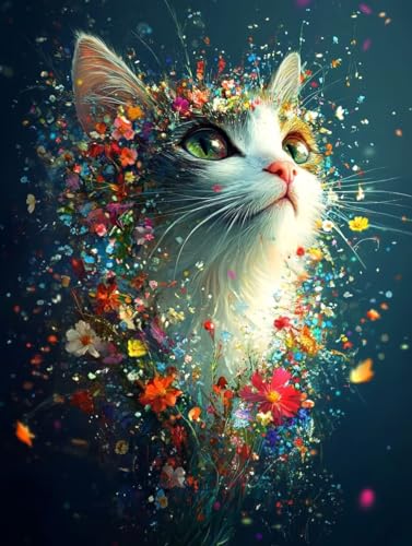 Tier Diamond Painting Erwachsene, 5D Diamond Painting Katze Diamanten Malerei Kinder Anfänger DIY Vollbohrer Mosaikherstellung Stickerei Kreuzstich Bilder Set, Home Wand Deko Geschenke 50x70cm t1-146 Tier Diamond Painting Erwachsene, 5D Diamond Painting Katze Diamanten Malerei Kinder Anfänger DIY Vollbohrer Mosaikherstellung Stickerei Kreuzstich Bilder Set, Home Wand Deko Geschenke 50x70cm t1-146 von XXDBBDOU