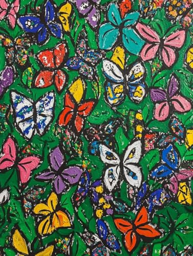 Tier Diamond Painting Erwachsene, 5D Diamond Painting Schmetterling Diamanten Malerei Kinder Anfänger DIY Vollbohrer Stickerei Kreuzstich Bilder Set, Home Wand Deko Wohnzimmer Geschenke 70x95cm j1-71 von XXDBBDOU