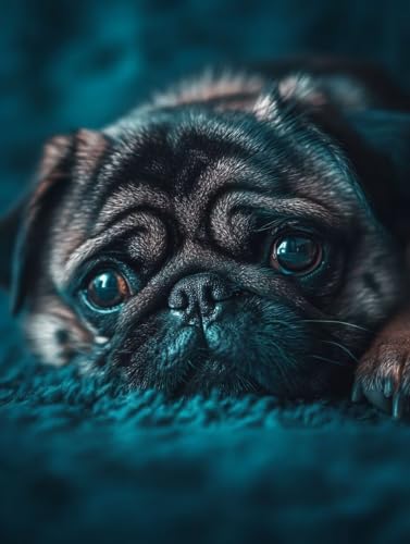 Tier Diamond Painting Hund Diamond Painting Erwachsene Kinder DIY 5D Vollbohrer Kristall Stickerei Kreuzstich Diamanten Malerei Bilder Bastelset, Zimmer Deko Wohnzimmer Geschenke 100x135cm 5t-55 von XXDBBDOU
