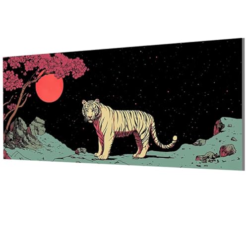 Tiger Malen Nach Zahlen Erwachsene Groß XXL 60x120cm, Malen Nach Zahlen Mond DIY Farbe Acrylfarbe ölgemälde Set mit Pinseln für Zimmer Deko Wand Aesthetic, Geschenke für Frauen, Rahmenlos Model-1503 Tiger Malen Nach Zahlen Erwachsene Groß XXL 60x120cm, Malen Nach Zahlen Mond DIY Farbe Acrylfarbe ölgemälde Set mit Pinseln für Zimmer Deko Wand Aesthetic, Geschenke für Frauen, Rahmenlos Model-1503 von XXDBBDOU