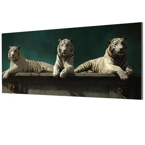 Tiger Malen Nach Zahlen Erwachsene Groß XXL 80x160cm, Malen Nach Zahlen Tier DIY Farbe Acrylfarbe ölgemälde Set mit Pinseln für Zimmer Deko Wand Aesthetic, Geschenke für Frauen, Rahmenlos Model-1690 von XXDBBDOU