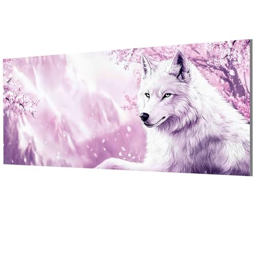 Wolf Malen Nach Zahlen Erwachsene Groß XXL 100x200cm, Malen Nach Zahlen Tier DIY Farbe Acrylfarbe ölgemälde Set mit Pinseln für Zimmer Deko Wand Aesthetic, Geschenke für Frauen, Rahmenlos Model-1742 von XXDBBDOU