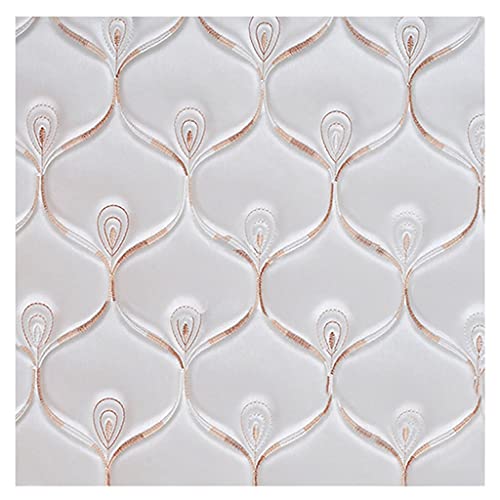 Blumenmuster Kunstleder Stoff Weiche PU Polsterstoff Meterware 138cm Breit für Sofa Stuhl Sitzbezug, DIY Crafts(White30,1.38X7m) von XXGJOALD