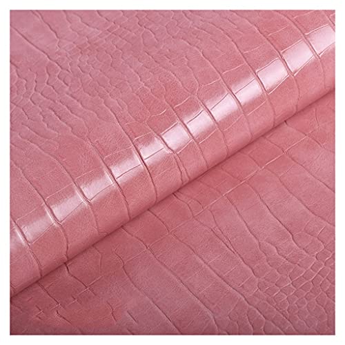 Krokodilmuster Kunstleder-Polsterstoff Meterware 138cm Breit für Sofastuhl-Sitzbezug, Basteln, Taschen, Dekorationen(Lotus Root Pink,1.38X5m) von XXGJOALD