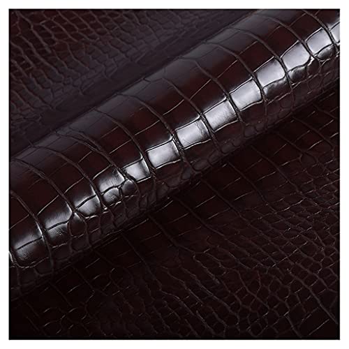 Krokodilmuster Kunstleder Stoff Meterware 138x100cm PU Kunstleder Polsterstoff für Sofa Stuhl Haarschleifen Handtaschen DIY Basteln(Curry,1.38X1m) von XXGJOALD
