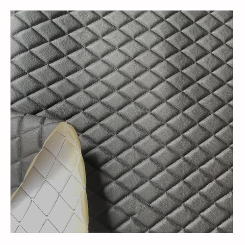 Kunstleder Gesteppt Meterware Polsterstoff Möbelstoff Gesteppt Kaschiert Leder Polsterstoff Stoff Kunstleder(Black 2,1.6X7m) von XXGJOALD