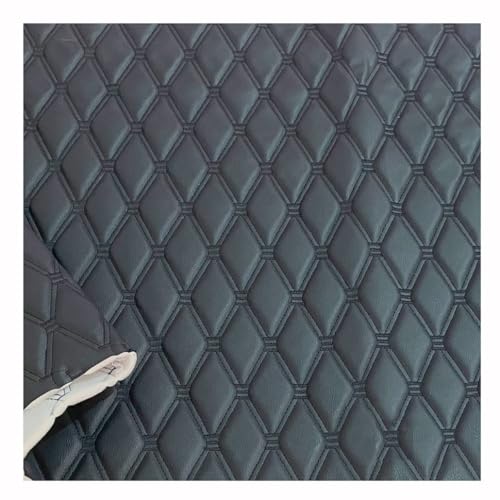 Kunstleder Gesteppt Meterware Polsterstoff Möbelstoff Gesteppt Kaschiert Leder Polsterstoff Stoff Kunstleder Polsterstoff(Black 2,1.6X8m) von XXGJOALD