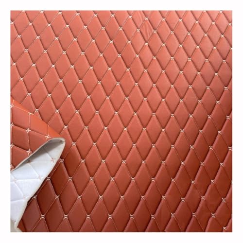 Kunstleder Gesteppt Meterware Polsterstoff Möbelstoff Gesteppt Kaschiert Leder Stoff Kunstleder Polsterstoff(Brown,1.6X8m) von XXGJOALD
