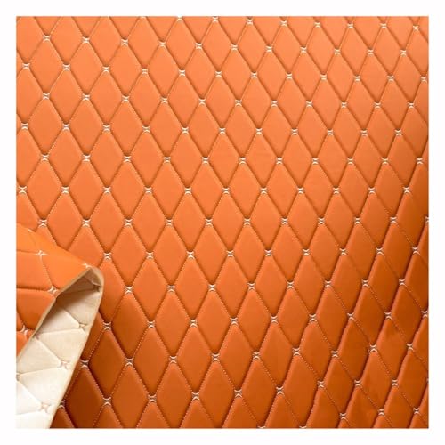 Kunstleder Gesteppt Meterware Polsterstoff Möbelstoff Gesteppt Kaschiert Leder Stoff Kunstleder Polsterstoff(Oranje,1.6X6m) von XXGJOALD