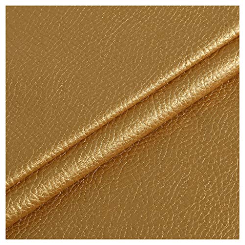 Kunstleder Leder Meterware Polsterstoff Stoff 138cm Bezugsstoff Lavendel(Gold,1.38x3m) von XXGJOALD